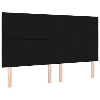 Kopfteil mit Kopfteil Schwarz 180 cm Kunstleder