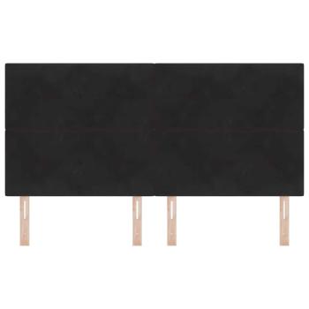 Kopfteil mit Kopfteil Schwarz 180 cm Kunstleder