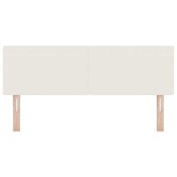 LED Kopfteil mit LED-Lichtleisten Creme 144 cm Polyester