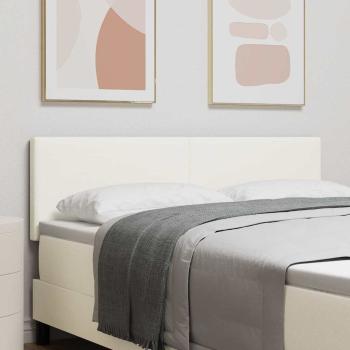 LED Kopfteil mit LED-Lichtleisten Creme 160 cm Polyester