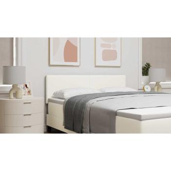 LED Kopfteil mit LED-Lichtleisten Creme 160 cm Polyester