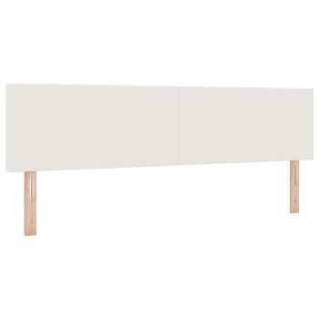 LED Kopfteil mit LED-Lichtleisten Creme 180 cm Polyester