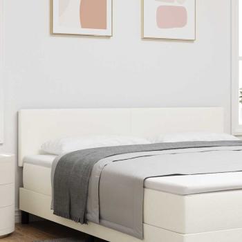 LED Kopfteil mit LED-Lichtleisten Creme 180 cm Polyester