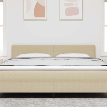 LED Kopfteil mit LED-Lichtleisten Grau-Grün 180 cm Polyester