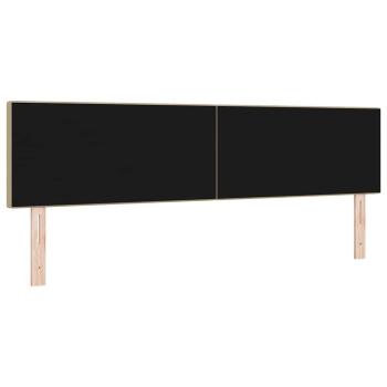 LED Kopfteil mit LED-Lichtleisten Grau-Grün 180 cm Polyester
