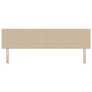 LED Kopfteil mit LED-Lichtleisten Grau-Grün 180 cm Cordstoff