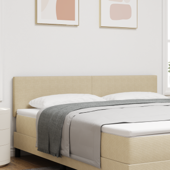 LED Kopfteil mit LED-Lichtleisten Grau-Grün 180 cm Cordstoff