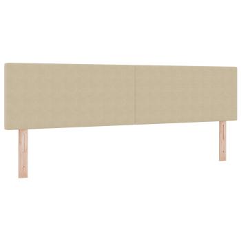 LED Kopfteil mit LED-Lichtleisten Grau-Grün 180 cm Cordstoff