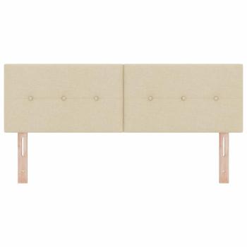 LED Kopfteil mit LED-Lichtleisten Creme 160 cm Polyester