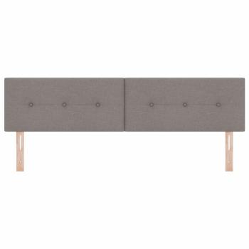 LED Kopfteil mit LED-Lichtleisten Taupe 180 cm Stoff