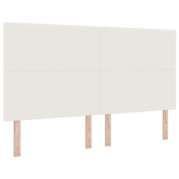 LED Kopfteil mit LED-Lichtleisten Creme 180 cm Polyester