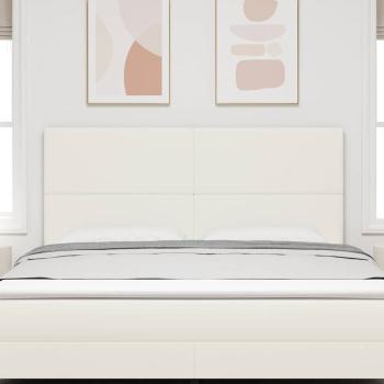 LED Kopfteil mit LED-Lichtleisten Creme 180 cm Polyester