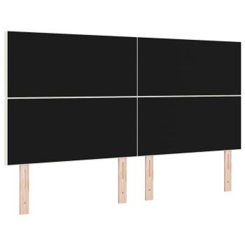 LED Kopfteil mit LED-Lichtleisten Creme 180 cm Polyester