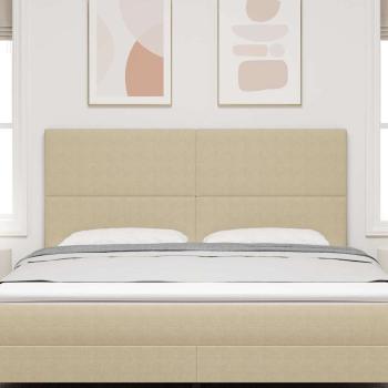 LED Kopfteil mit LED-Lichtleisten Grau-Grün 180 cm Polyester