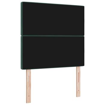 LED Kopfteil mit LED-Lichtleisten Dunkelgrün 100 cm Polyester