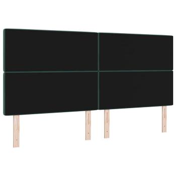 LED Kopfteil mit LED-Lichtleisten Dunkelgrün 200 cm Polyester