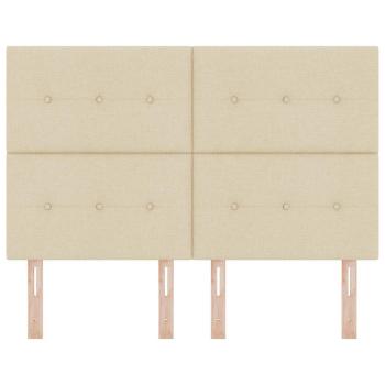 LED Kopfteil mit LED-Lichtleisten Creme 160 cm Polyester