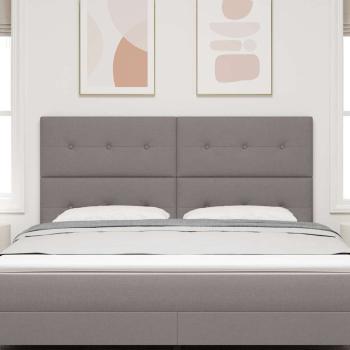 LED Kopfteil mit LED-Lichtleisten Taupe 180 cm Polyester