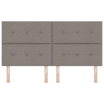 LED Kopfteil mit LED-Lichtleisten Taupe 180 cm Polyester