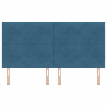 LED Kopfteil mit LED-Lichtleisten Blau 180 cm Polyester