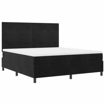 Boxspringbett mit Matratze Schwarz 180 x 200 cm Stoff
