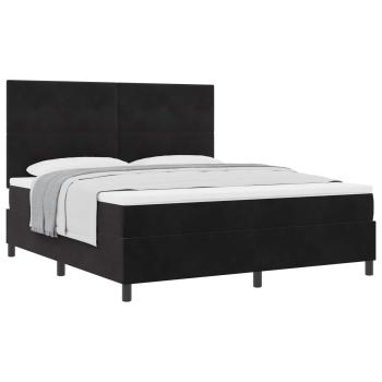 Boxspringbett mit Matratze Schwarz 180 x 200 cm Stoff