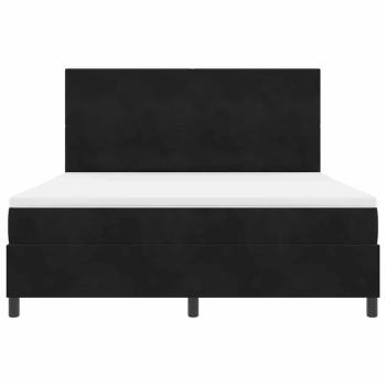 Boxspringbett mit Matratze Schwarz 180 x 200 cm Stoff