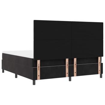 Boxspringbett mit Matratze Schwarz 180 x 200 cm Stoff
