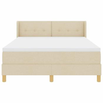 Boxspringbett mit Matratze Creme 200 x 160 cm Polyester
