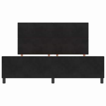 Boxspringbett mit Kopfteil Schwarz 180 x 200 cm Samt