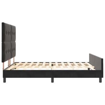 Boxspringbett mit Kopfteil Schwarz 180 x 200 cm Samt