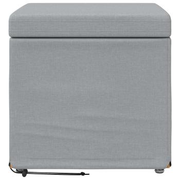 Hocker Hellgrau 41 x 41 x 40 cm Stoff und Pressholz