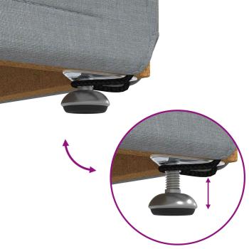 Hocker Hellgrau 41 x 41 x 40 cm Stoff und Pressholz