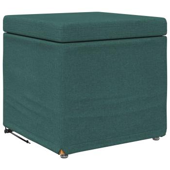 Hocker Dunkelgrün 41 x 41 x 40 cm Stoff und Pressholz