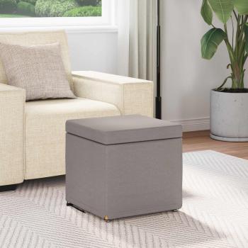 Hocker Taupe 41 x 41 x 40 cm Stoff und Pressholz
