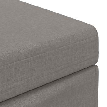 Hocker Taupe 41 x 41 x 40 cm Stoff und Pressholz