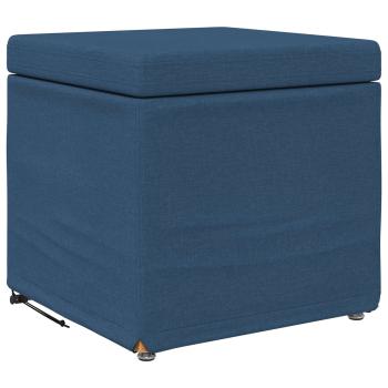 Hocker Blau 41 x 41 x 40 cm Stoff und Pressholz
