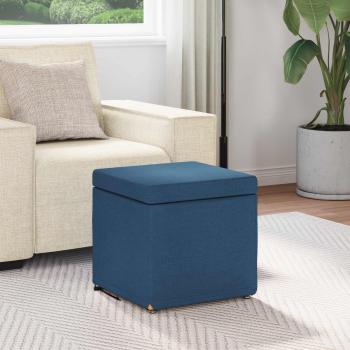 Hocker Blau 41 x 41 x 40 cm Stoff und Pressholz