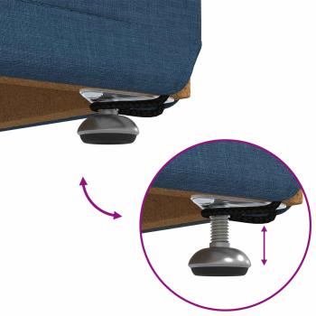 Hocker Blau 41 x 41 x 40 cm Stoff und Pressholz