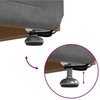 Hocker Dunkelgrau 41 x 41 x 40 cm Samt und Engineering Holz