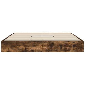 Ottoman Bettgestell mit Speicher Räuchereiche 203 x 160 x 25 cm