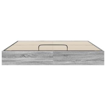 Ottoman Bettgestell Sonoma-Grau 203 x 160 x 25 cm Holzwerkstoff