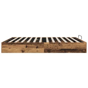 Ottoman Bettgestell Altholz 193 x 120 x 25 cm Holzwerkstoff