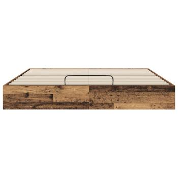 Ottoman Bettgestell Altholz 193 x 120 x 25 cm Holzwerkstoff