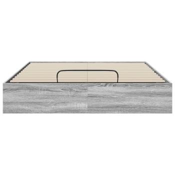 Ottoman Bettgestell Sonoma-Grau 203 x 140 x 25 cm Holzwerkstoff
