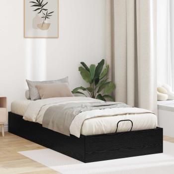 ARDEBO.de - Ottoman Bettgestell Schwarz Eichen-Optik 100 x 200 cm