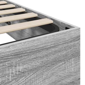 Ottoman Bettgestell Graues Sonoma 193 x 120 x 25 cm Spanplatte