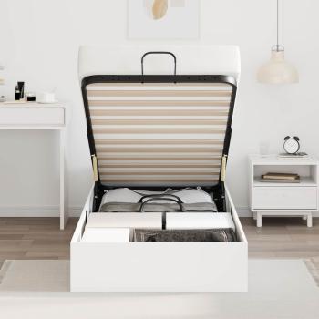 Ottoman Bettgestell Weiß 193 x 120 x 25 cm Spanplatte