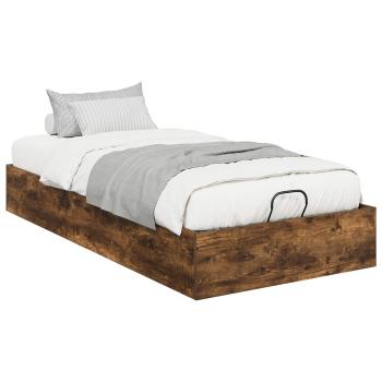 Ottoman Bettgestell Räuchereiche 203 x 90 x 25 cm Holzwerkstoff