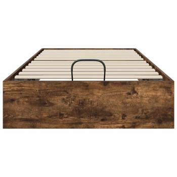 Ottoman Bettgestell Räuchereiche 203 x 90 x 25 cm Holzwerkstoff